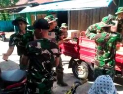 Yonif Raider 600/Modang Serahkan Bantuan Logistik ke Korban Kebakaran Agats