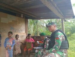 Satgas Yonif 126/KC Layani Kesehatan Door to Door Gratis untuk Warga