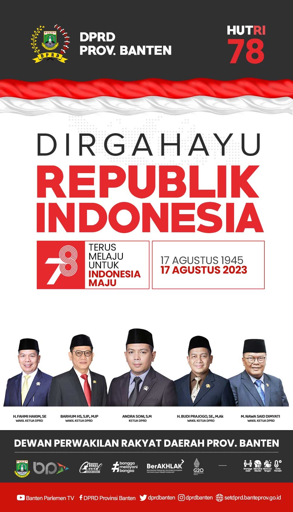 Iklan HUT RI ke-78 dari DPRD Banten