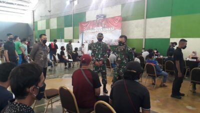 Danrem 064/My dan Dandim 0623/Cilegon Tinjau Program Serbuan Vaksinasi