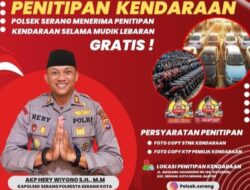 Titip Kendaraan Gratis Saat Mudik Lebaran di Mapolsek Serang Kota