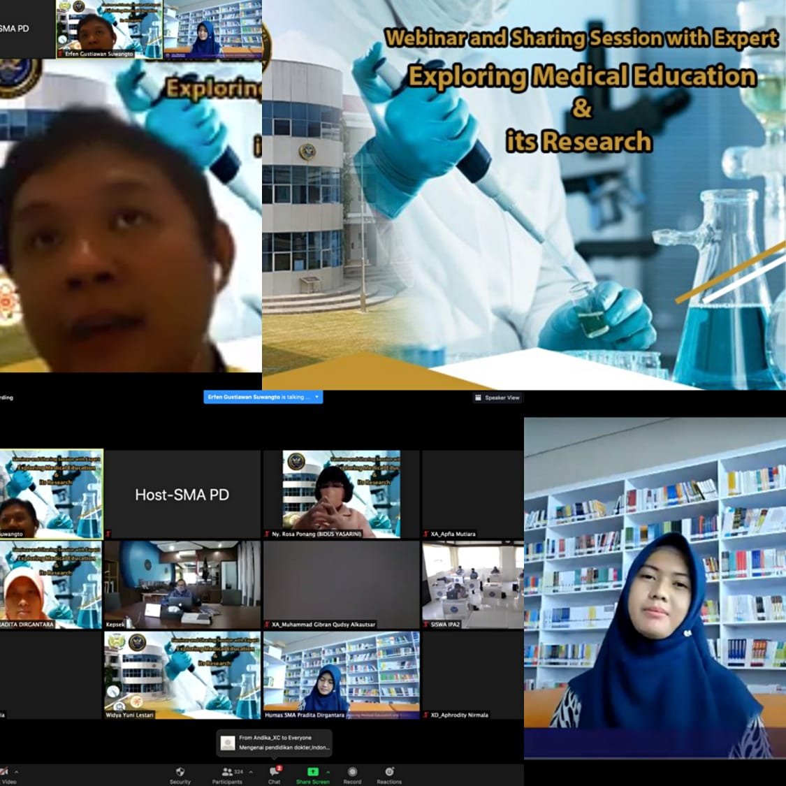 SMA Pradita Dirgantara Adakan Webinar dan Sharing Session dengan Pakar: Eksplorasi Pendidikan Kedokteran dan Penelitian
