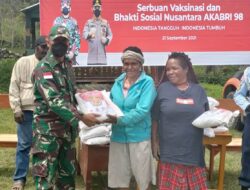 Yonif RK 751/VJS dan Alumni Akabri 98 Gelar Vaksinasi Massal dan Bakti Sosial