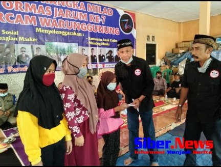 Millad ke-7 Ormas Jarum Korcam Warunggunung Santuni Puluhan Anak Yatim
