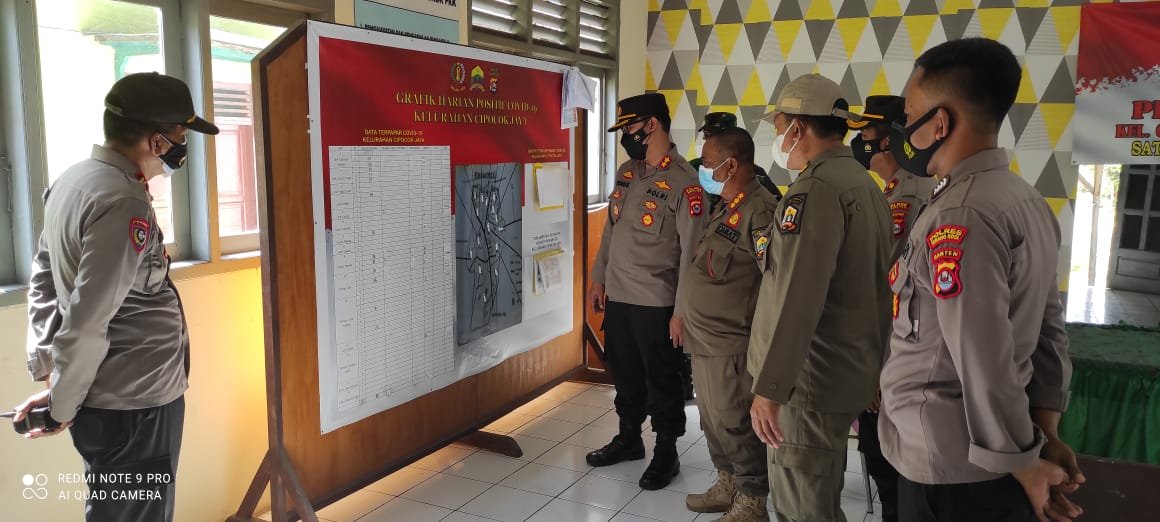 Kapolres Serang Minta Masyarakat dan Petugas Jaga Kesehatan di Posko PPKM Micro