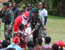 Kemeriahan Gerbang Natal Yonif Mekanis 203/AK Bersama Masyarakat Malagay