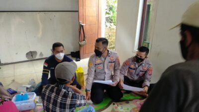 Polsek dan Puskesmas Cilograng Gelar Vaksinasi Dosis 1 dan 2 Bersama