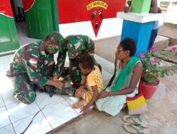 Anak 7 Tahun Digigit Ular, Ditolong Satgas Yonif 125/Simbisa