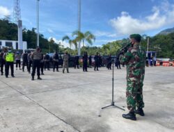 Yonif 642 Ikuti Apel Gabungan Pengamanan Malam Tahun Baru di Perbatasan RI-Malaysia