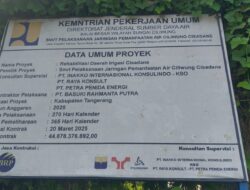 Proyek Rehabilitasi 44,8 Miliar Cisadane Diduga Kurangi Volume Beton Sheet Pile