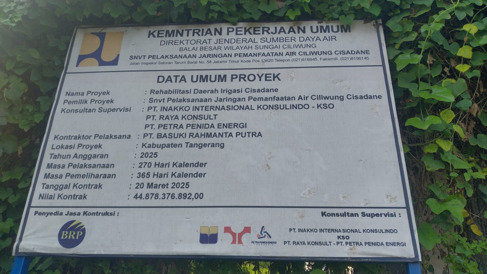 Proyek Rehabilitasi 44,8 Miliar Cisadane Diduga Kurangi Volume Beton Sheet Pile