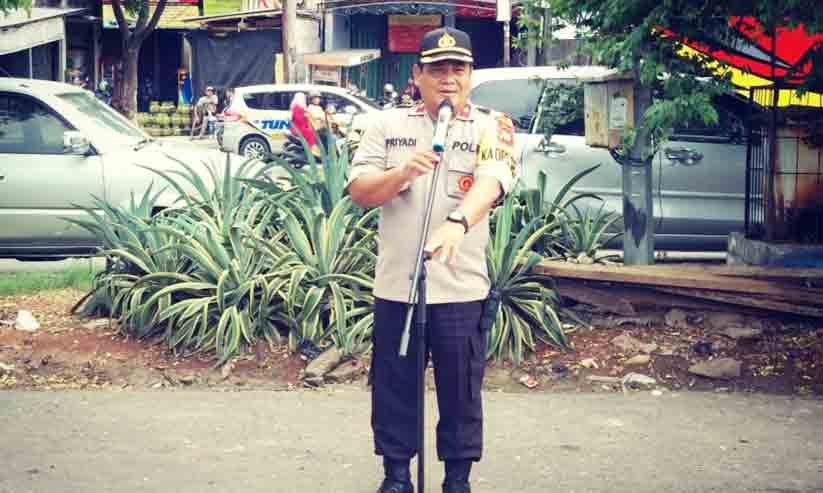 Kapolsek Bojonggede Pimpin Apel Pengamanan Natal 2019 dan Tahun Baru 2020