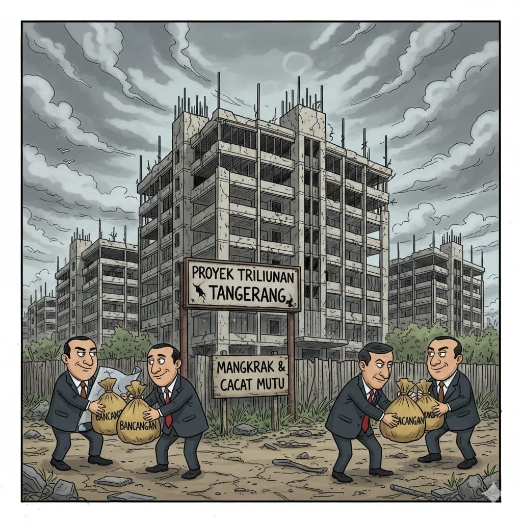 Proyek Triliunan di Tangerang Mangkrak Diduga Cacat Mutu
