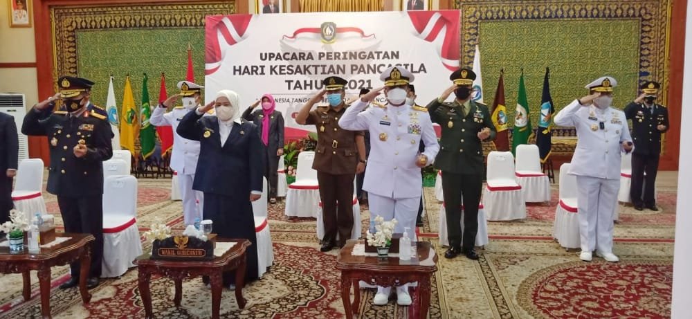 Pangkogabwilhan I Hadiri Upacara Hari Kesaktian Pancasila Secara Virtual