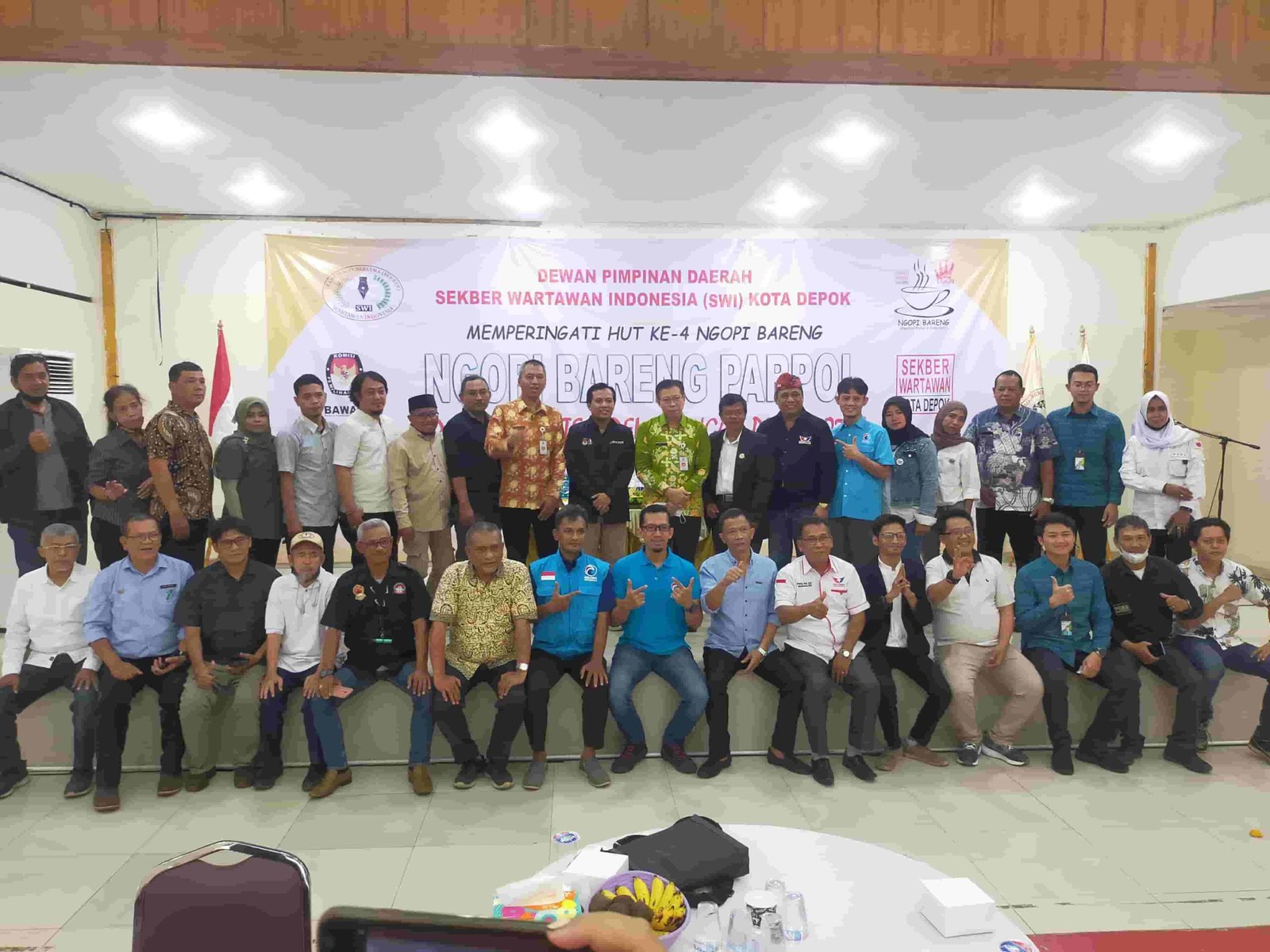 Ngopi Bareng Parpol SWI Depok Bahas Strategi Menangkan Pileg 2024