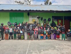 HUT Batalyon ke-57, Satgas Yonif RK 751 VJS Menebar Senyum di Pegunungan Tengah Papua