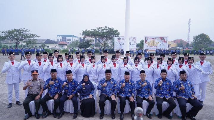 Pemkab Pringsewu Gelar Upacara Harlah Pancasila dan Harkitnas 2024