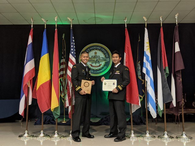 Perwira Muda TNI AL Lulus Peringkat Pertama di Pendidikan Internasional AS