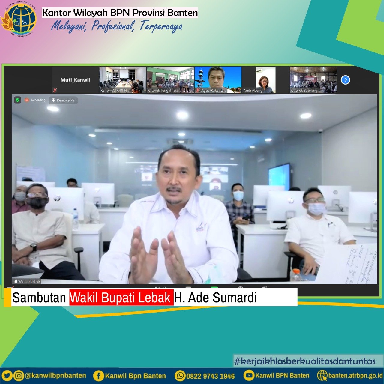 Kepala BPN Banten: Program Prioritas Pertanahan untuk Sejahterakan Masyarakat Tak Boleh Terhenti