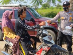 Polsek Kasemen Serang Kota Bagikan Ratusan Masker Cegah Covid-19