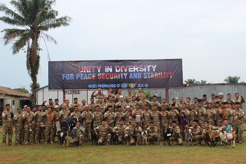 Satgas Kizi Monusco Bangun Kepedulian Sosial Lewat Berqurban