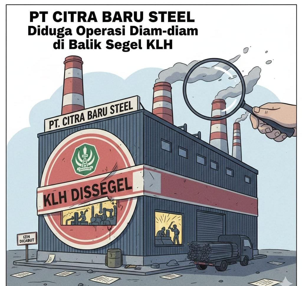 PT Citra Baru Steel Diduga Operasi Tertutup di Balik Segel KLH