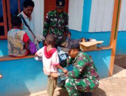 Yonif 411 Satgas Pamtas Gelar Kegiatan Pandawa Peduli di Perbatasan