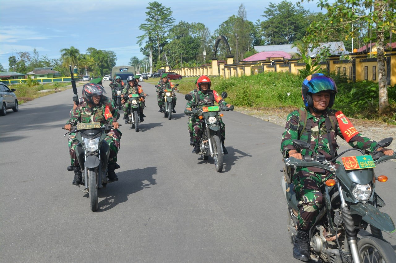 Kodim Mimika Apel Gelar Pasukan dan Patroli Jelang Natal dan Tahun Baru