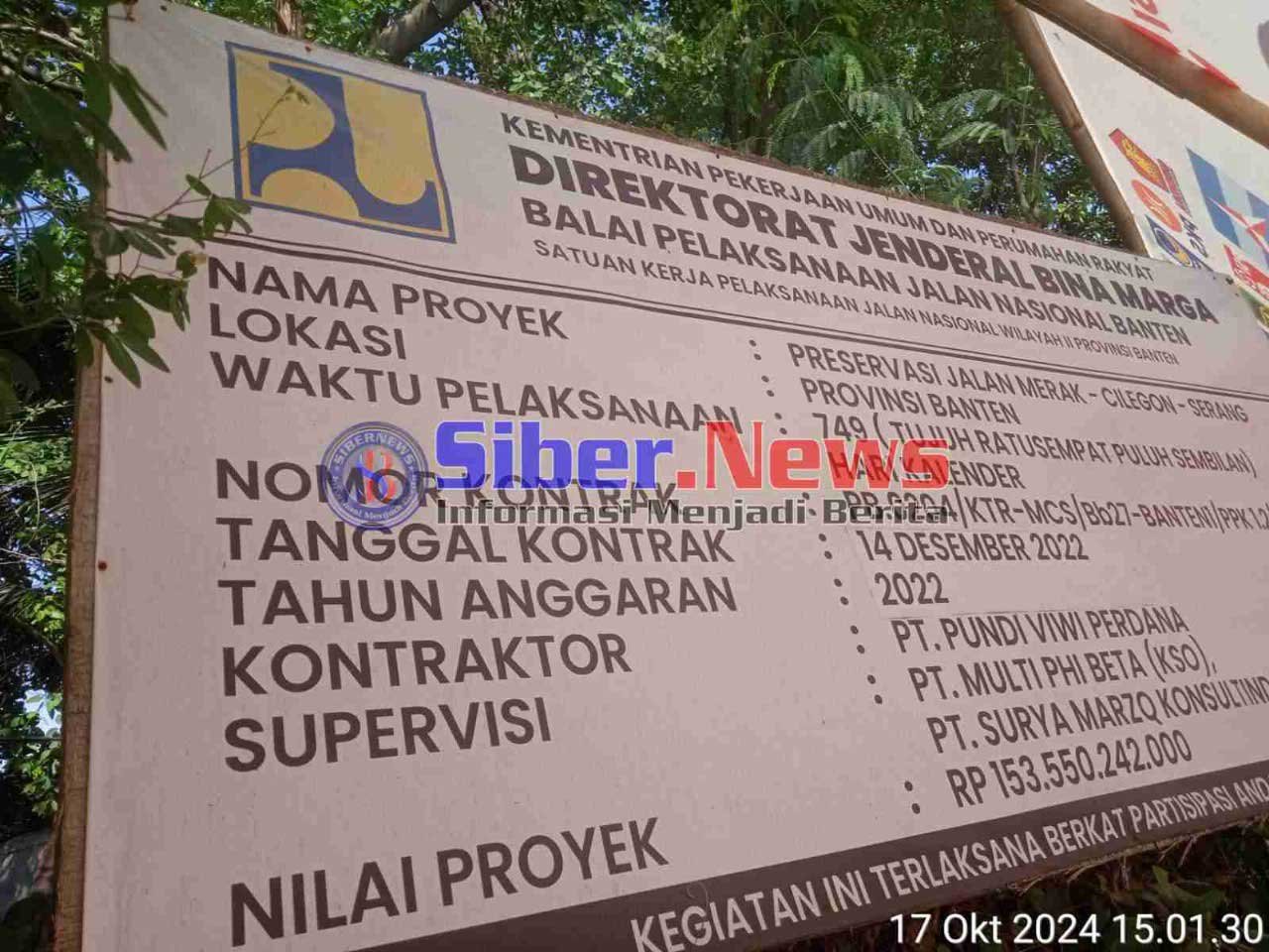 Proyek Reservasi Merak-Cilegon-Serang Ratusan Miliar Diduga Luput Dari Pengawasan