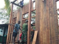 Toni Akimuri: Terima Kasih Anak TNI Telah Membangun Kampung Kami