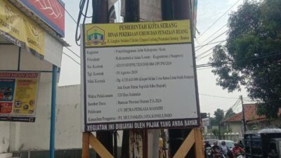 DPUPR Kota Serang Diam Serius Soal Mangkraknya Proyek Lontar-Keganteran
