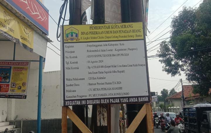 DPUPR Kota Serang Diam Serius Soal Mangkraknya Proyek Lontar-Keganteran