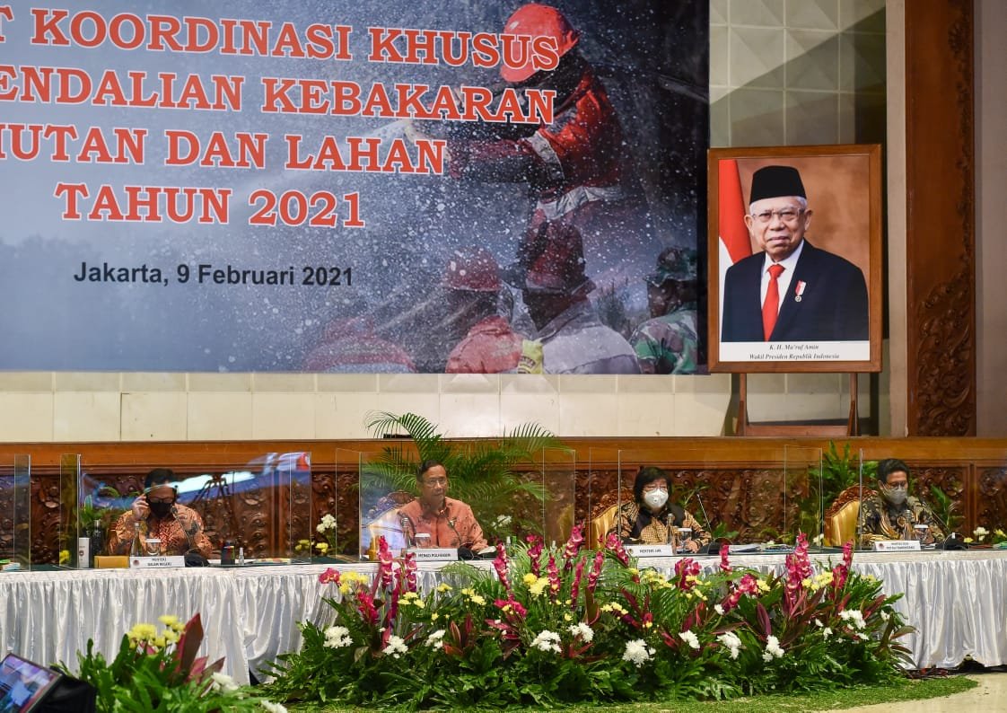 Rakor Menteri Antisipasi Kebakaran Hutan dan Lahan 2021