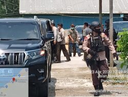 Subden Wanteror Brimob Banten Amankan dan Awalai Kunker Mentan RI di Pandeglang