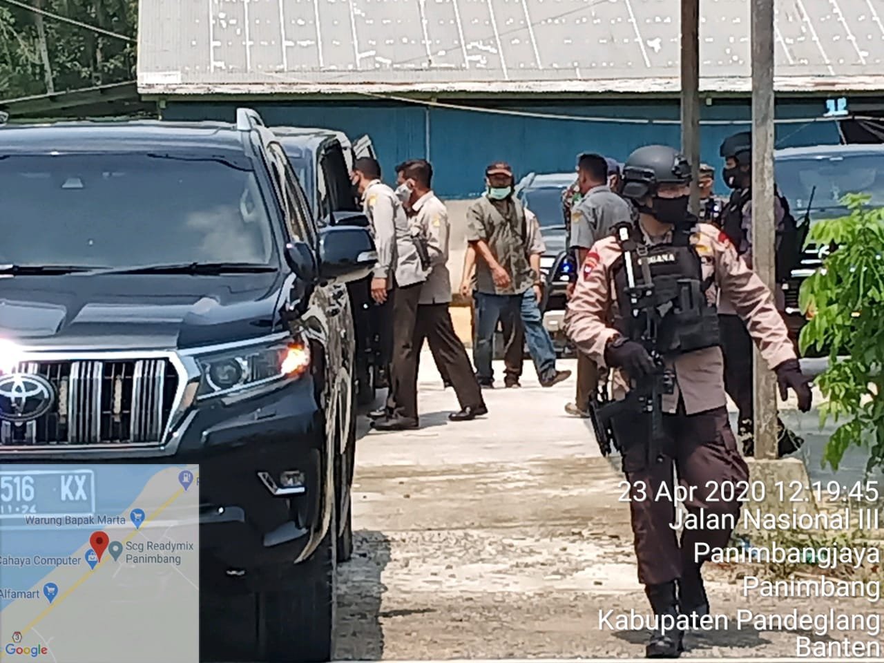 Subden Wanteror Brimob Banten Amankan dan Awalai Kunker Mentan RI di Pandeglang