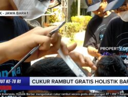 Barber Holistik Cukur Rambut Gratis di HUT RI ke-78 Tapos Depok