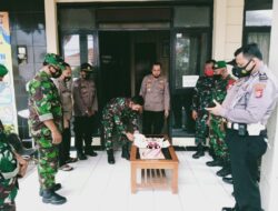 Peringati Hari Bhayangkara ke-75, Danramil 060204/Taktakan Kunjungi Polsek Taktakan