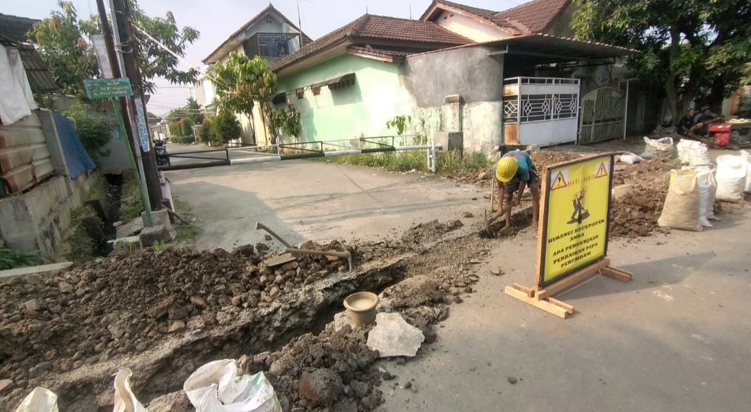 Galian Pipa Perumdam di Serang Diduga Tak Berizin, Warga Khawatir