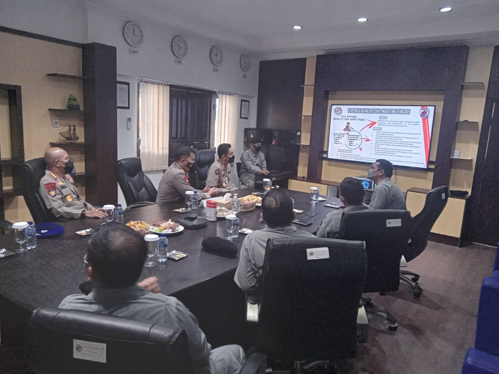 Bakamla RI Zona Tengah Menerima Kunjungan Polda Sulut