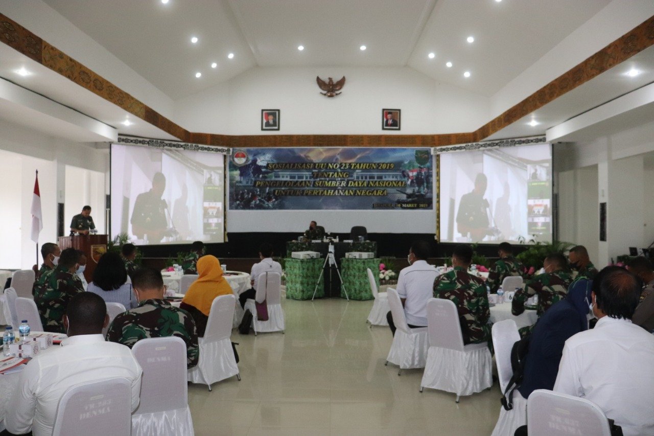 Kodam XVII/Cenderawasih Ikuti Sosialisasi Pengelolaan SDN Pertahanan Negara