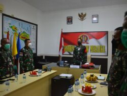 Danrem 174 Merauke Ikuti Rakornas Penanggulangan Bencana 2021 Secara Virtual
