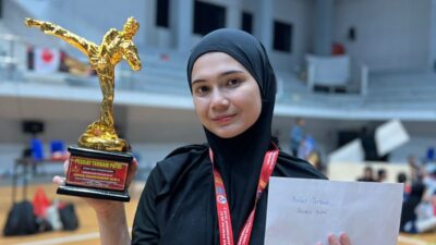 Shavira dari Gegana Juara 1 Kejurnas Pencak Silat Depok Jilid 2
