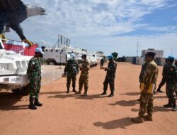 Tim Wasev TNI Inspeksi Satgas Konga XXXIX-B RDB Pastikan Misi PBB Lancar