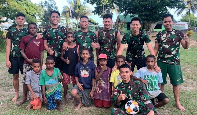 Papua Berprestasi, Satgas Yonif 143/TWEJ Bangkitkan Semangat Olahraga Pemuda