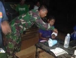 Mace Terluka Parang Dini Hari, Satgas Yonif 126/KC Segera Berikan Obati