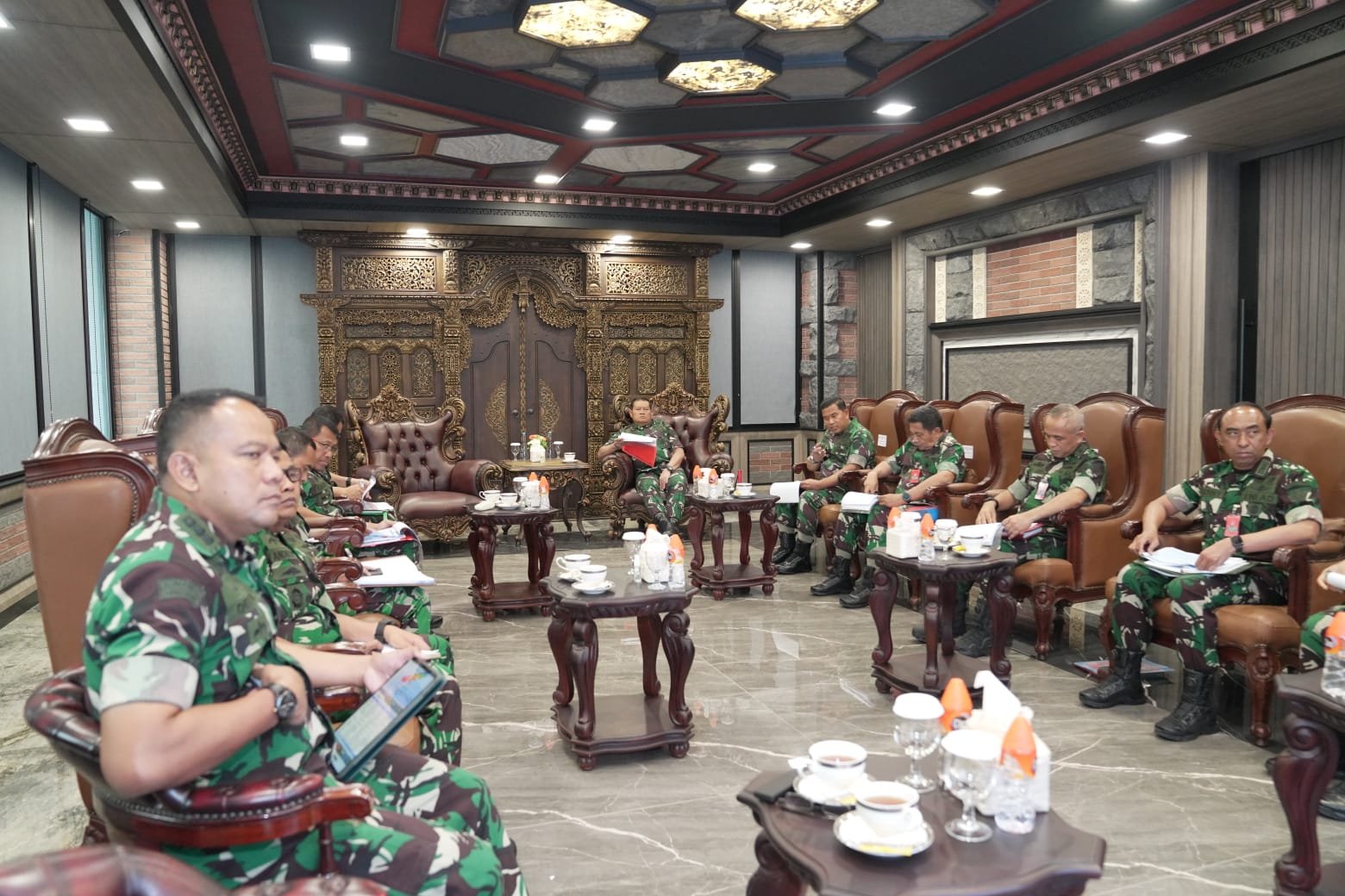 Panglima TNI Terima Paparan Kesiapan Penandatanganan Kontrak Kerja Bersama