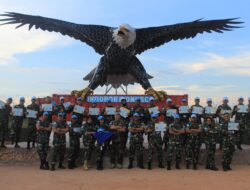 Wadan Satgas TNI RDB Tutup Pelatihan Contingent Training Capsule