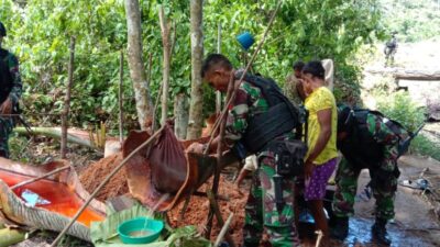 Yonif 755 Kostrad Terapkan Kearifan Lokal Perkuat Ketahanan Pangan