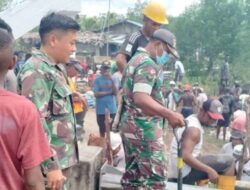 Babinsa Koramil 1710-01/Kokonano Bantu Warga Bangun Talud sebagai Bentuk Kepedulian