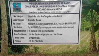 Proyek Jalan Rp349 Juta di Mancak Diduga Asal Jadi, Gmaks Desak APH Selidiki